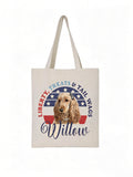 Custom Pet Tote Bag - Patriotic Graphic