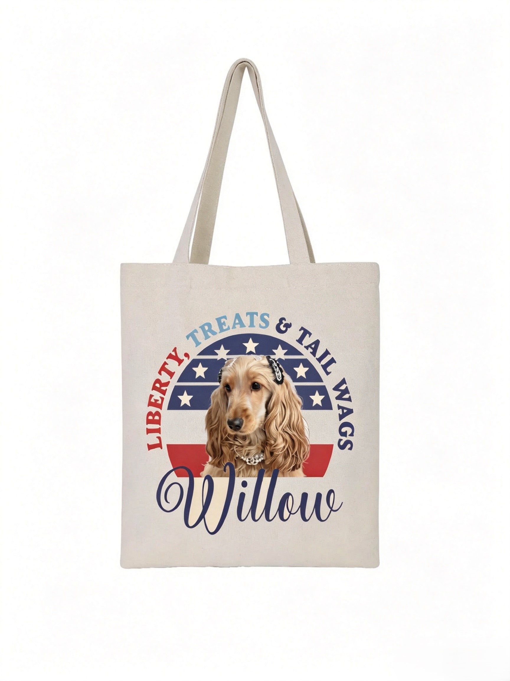 Custom Pet Tote Bag - Patriotic Graphic