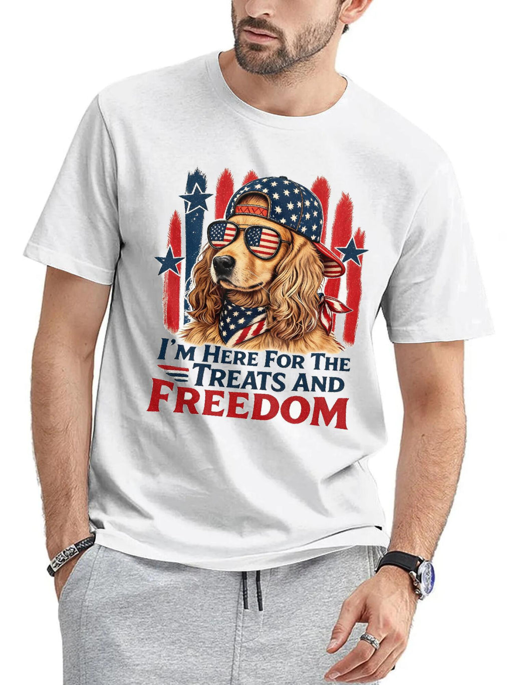 Custom Pet Tee - Patriotic Vintage Graphic