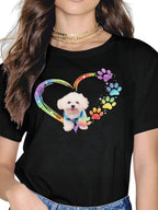 Custom Pet Tee - Rainbow Glitter Graphic