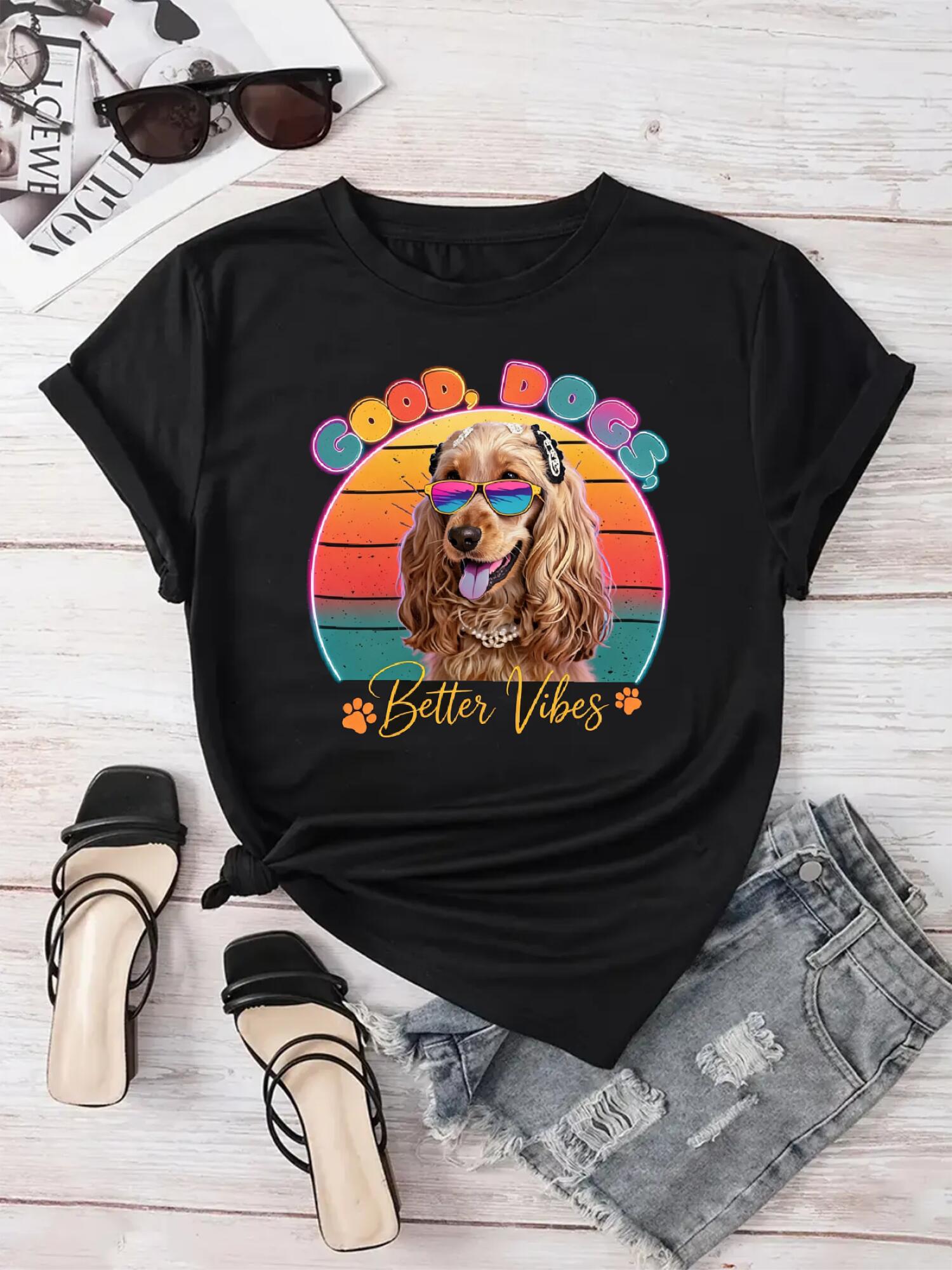 Custom Pet Tee - Retro Neon Graphic