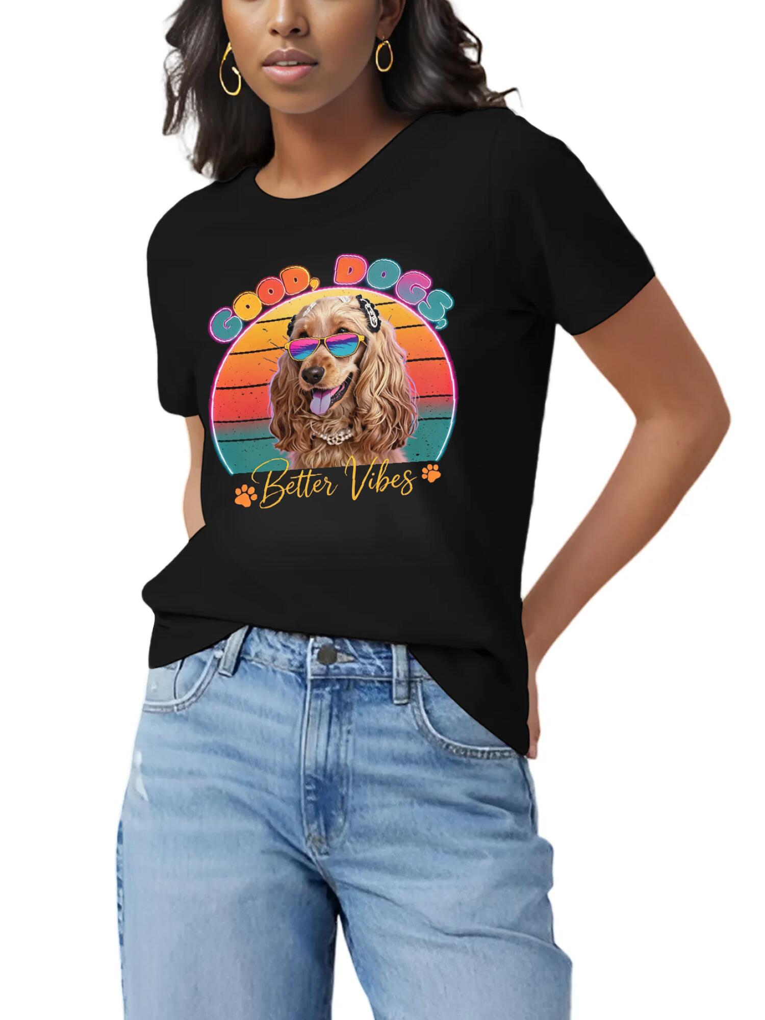 Custom Pet Tee - Retro Neon Graphic