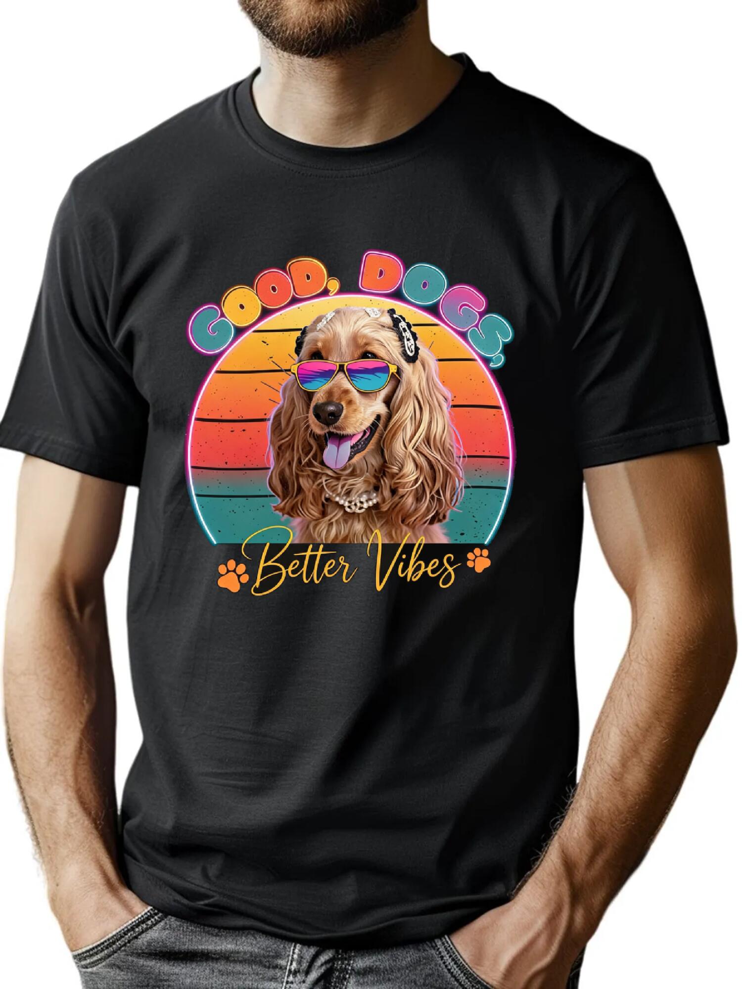 Custom Pet Tee - Retro Neon Graphic