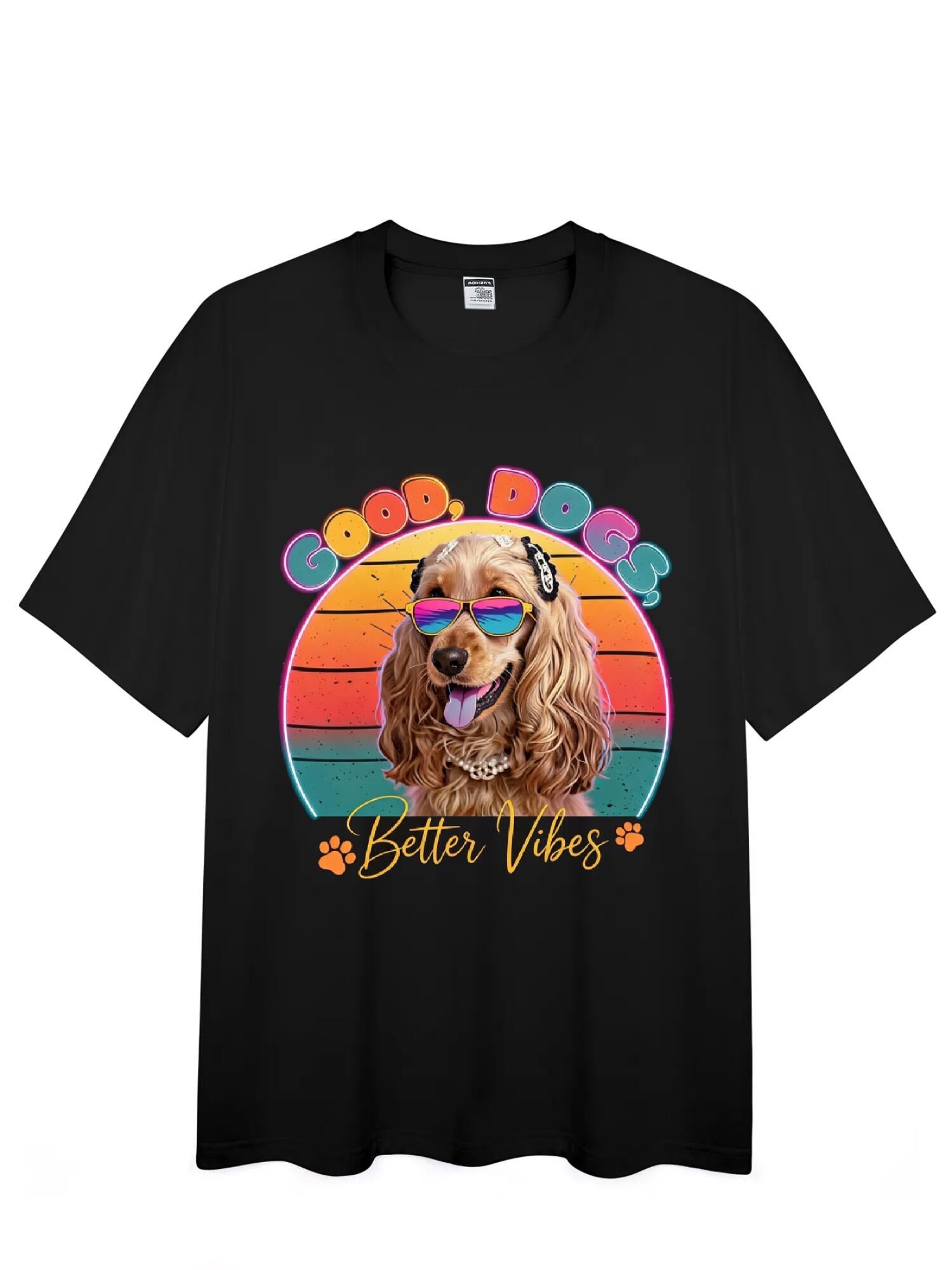 Custom Pet Tee - Retro Neon Graphic