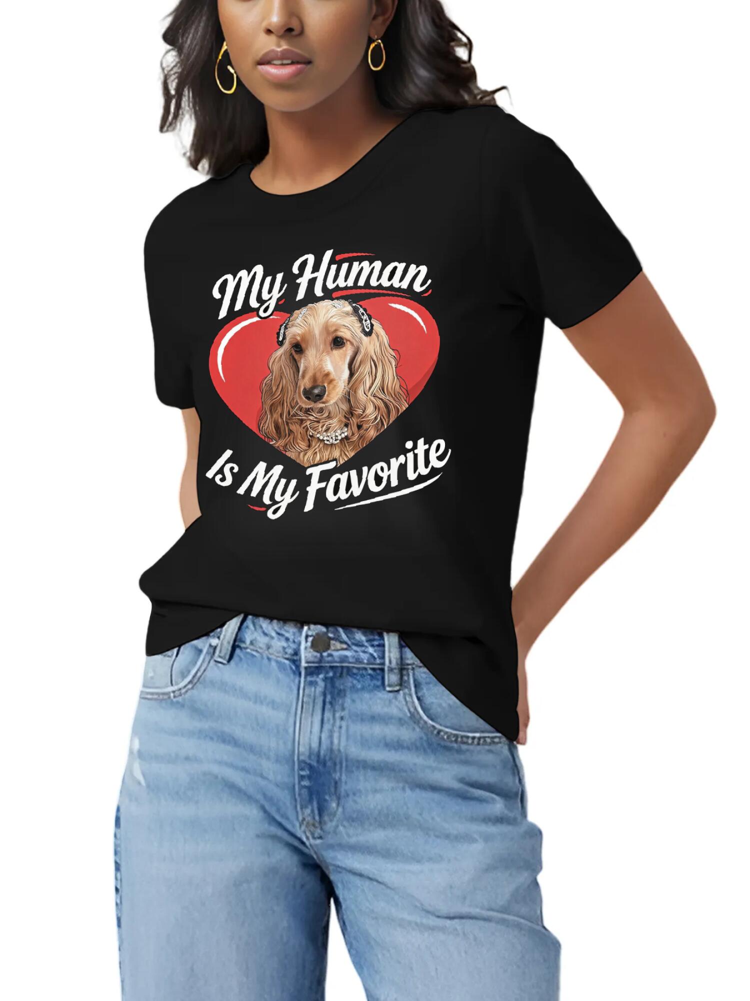 Custom Pet Tee - Heart Typography Graphic