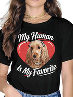 Custom Pet Tee - Heart Typography Graphic