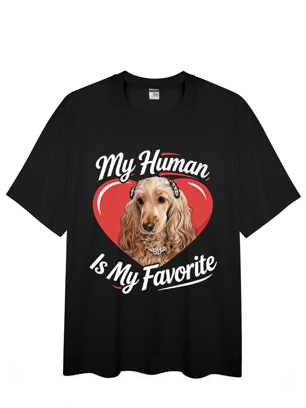 Custom Pet Tee - Heart Typography Graphic