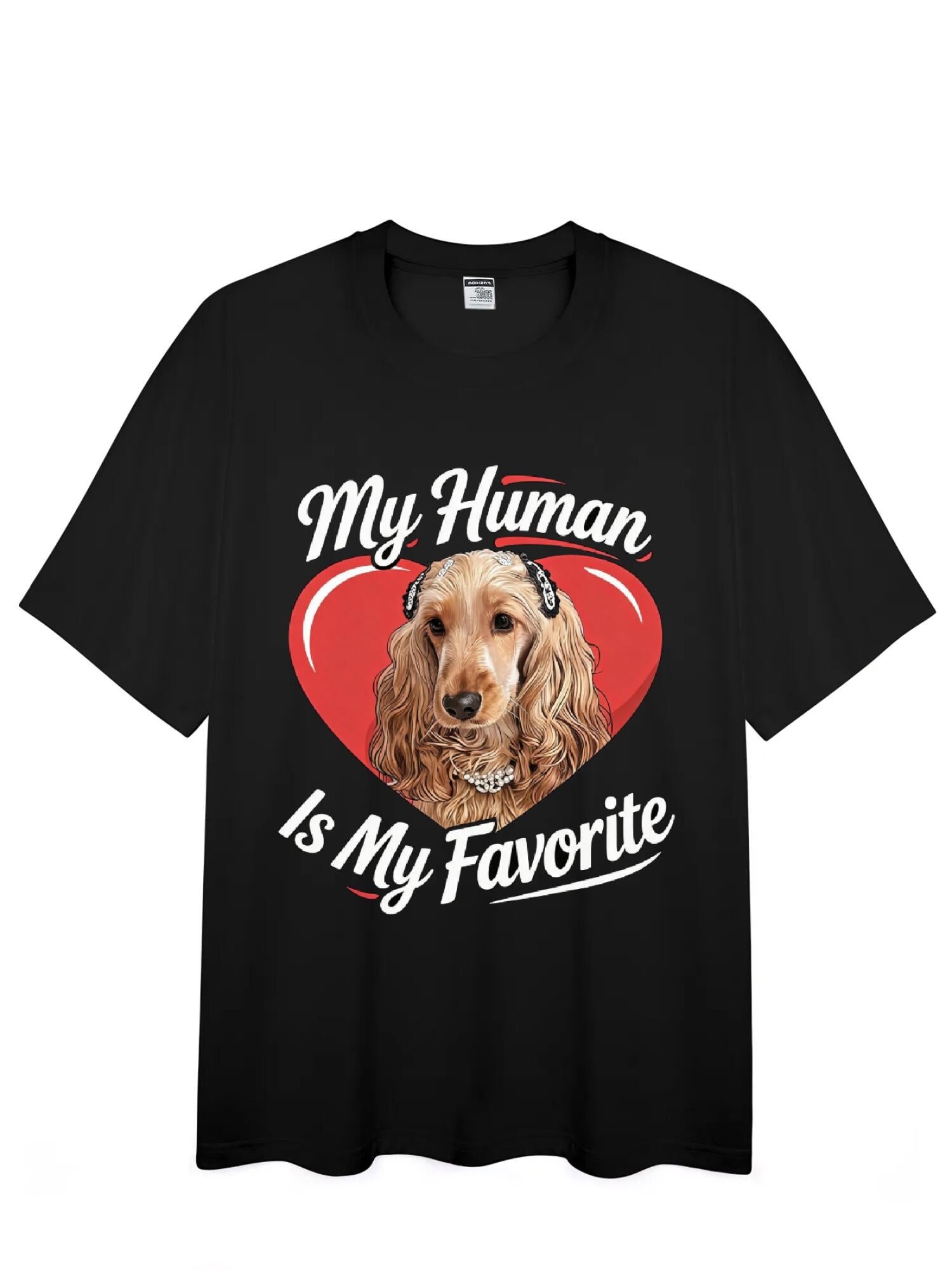 Custom Pet Tee - Heart Typography Graphic