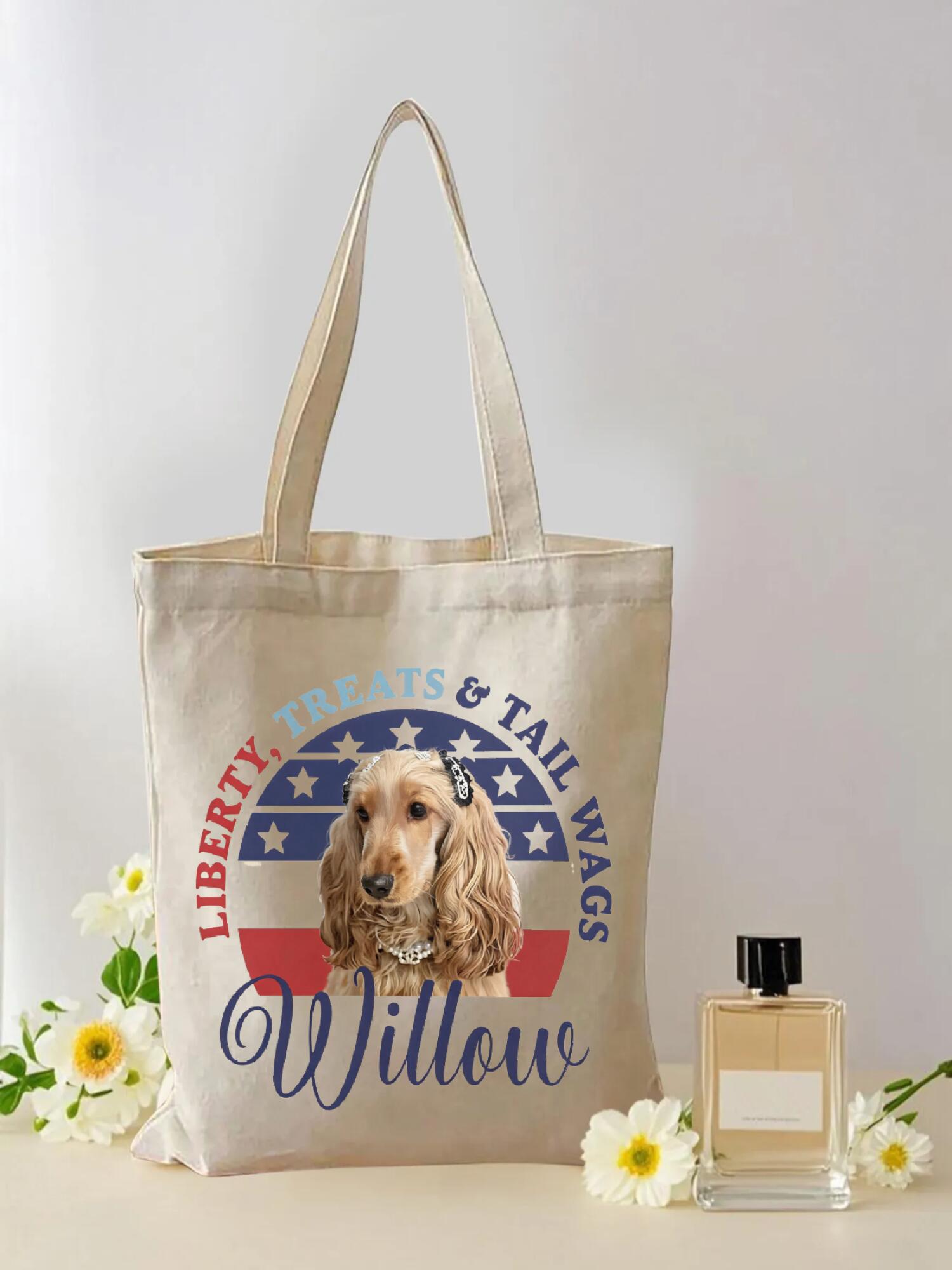 Custom Pet Tote Bag - Patriotic Graphic