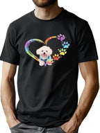 Custom Pet Tee - Rainbow Glitter Graphic