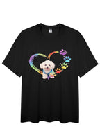 Custom Pet Tee - Rainbow Glitter Graphic