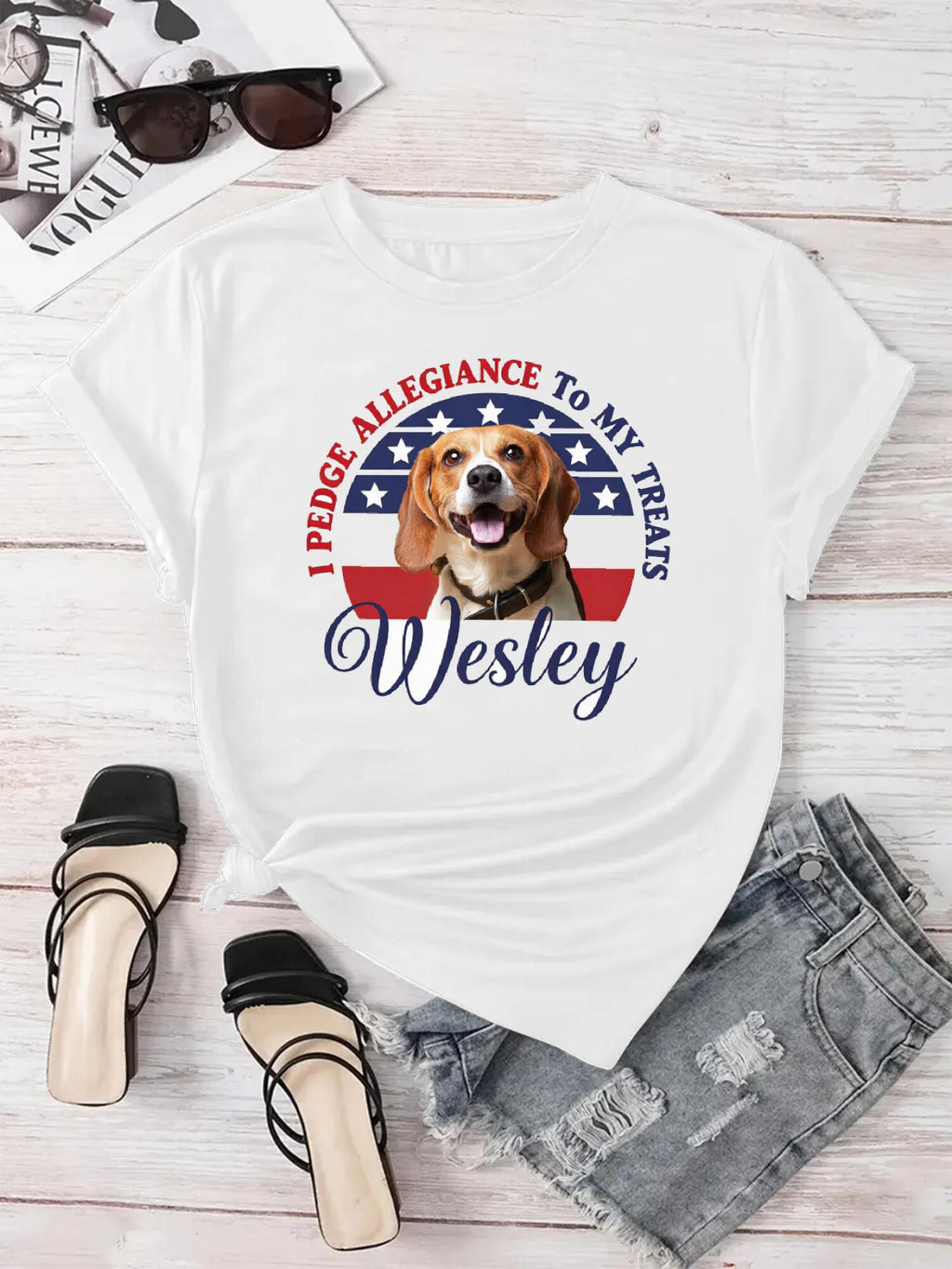 Custom Pet Tee - Patriotic Graphic