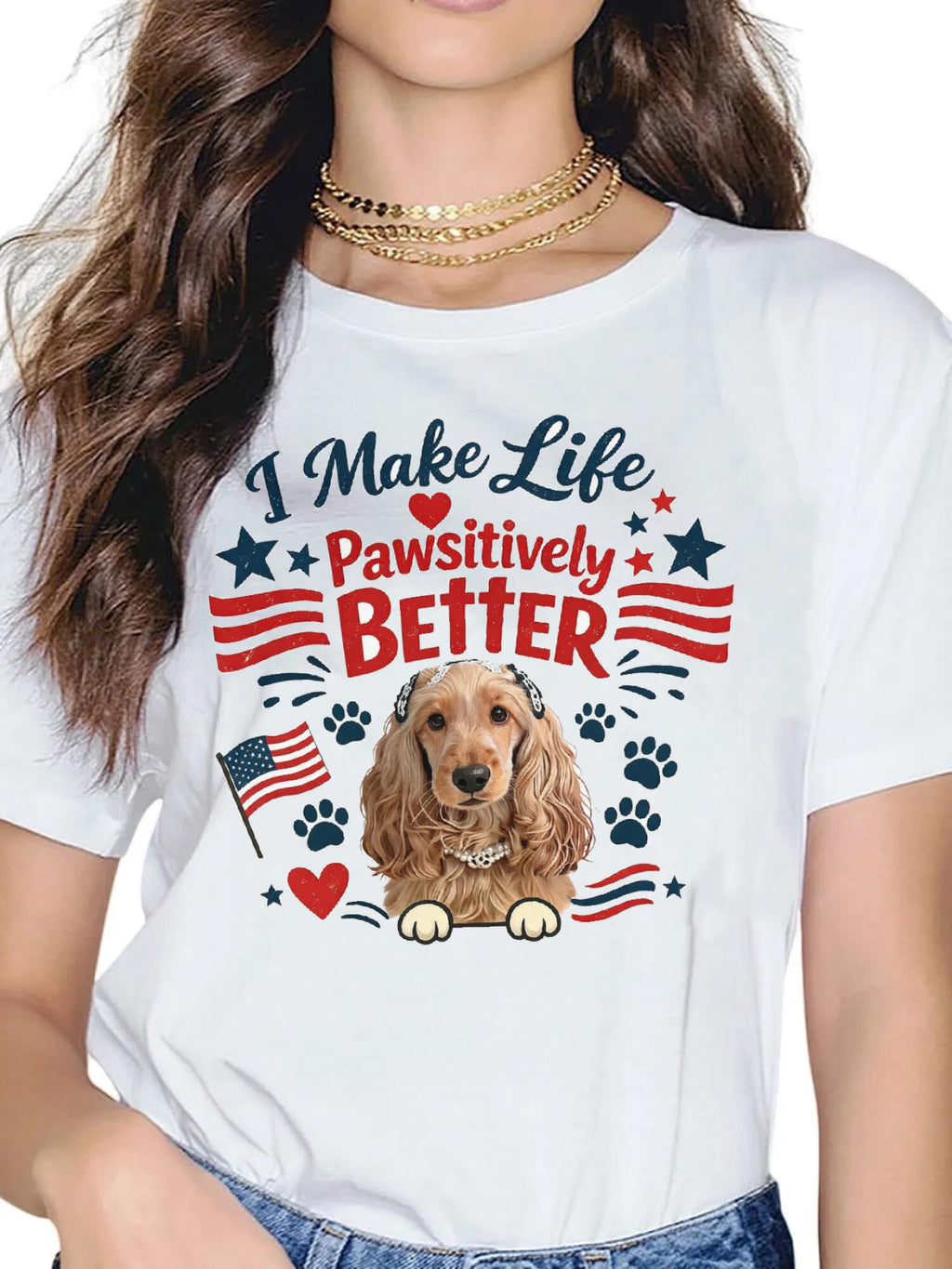 Custom Pet Tee - Patriotic Vintage Graphic