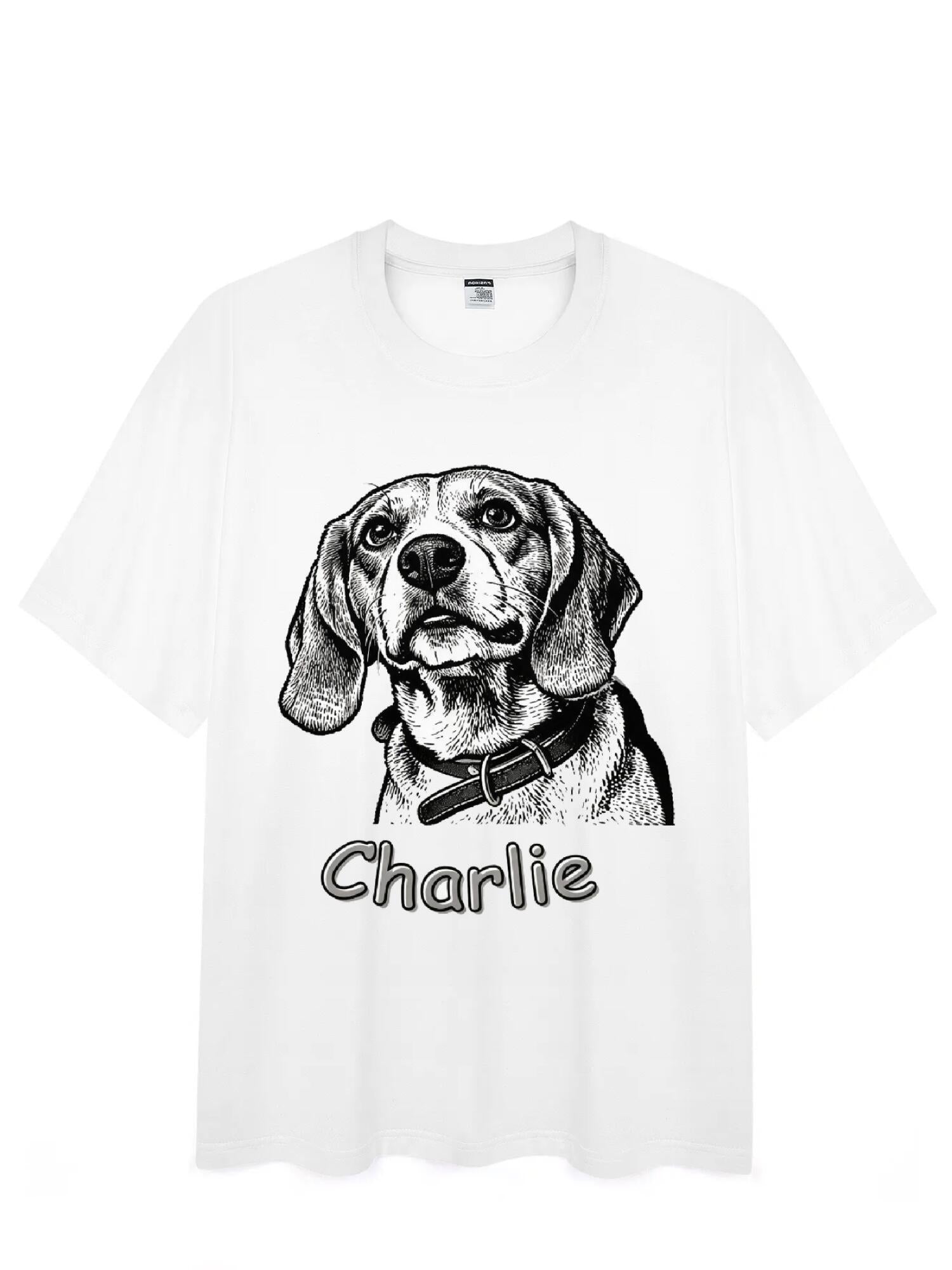 Custom Pet Tee - Line Art Graphic