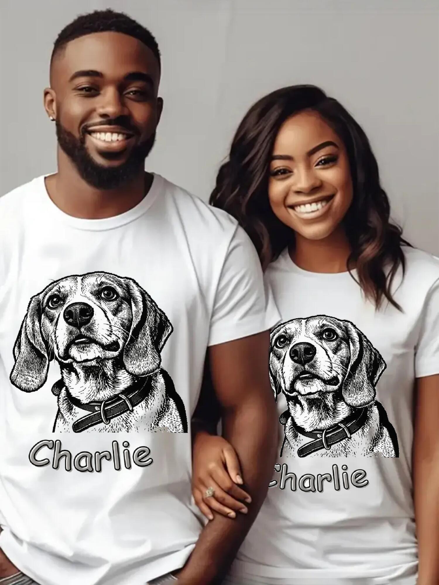 Custom Pet Tee - Line Art Graphic